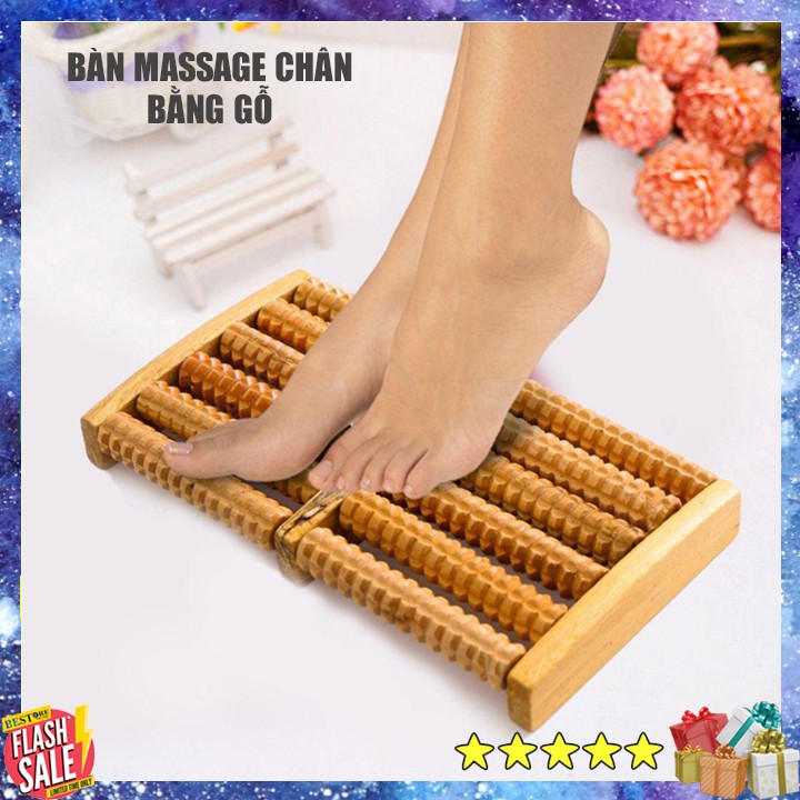 Bàn massage chân bằng gỗ cao cấp – Dụng cụ chăm sóc sức khoẻ chống mỏi, đau nhức, matxa chân lưu thông huyệt đạo