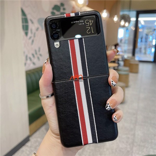 Ốp Lưng Da Kiểu Thom Browne Samsung Z Flip 3