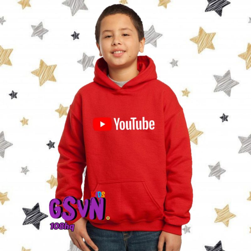 Áo Khoác Hoodie In Logo Youtube Thời Trang Cho Bé 207