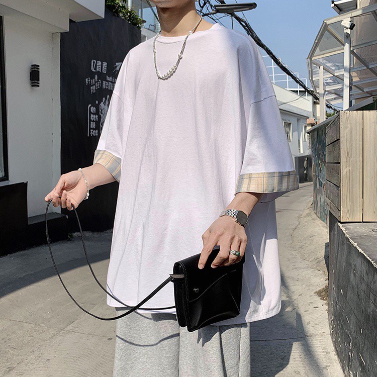 Áo Thun Tay Ngắn Màu Sắc Đơn Giản Cho Nam