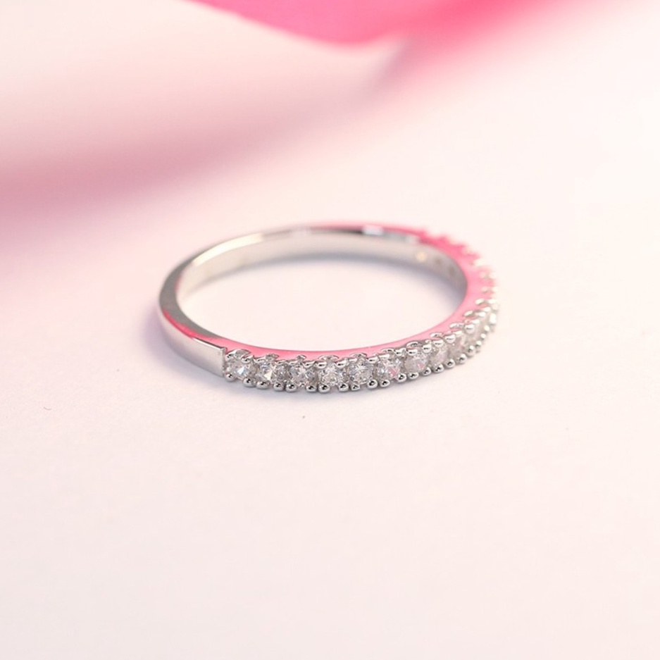 Nhẫn Bạc Dreamsilver 1 Hàng Đính Đá NT018