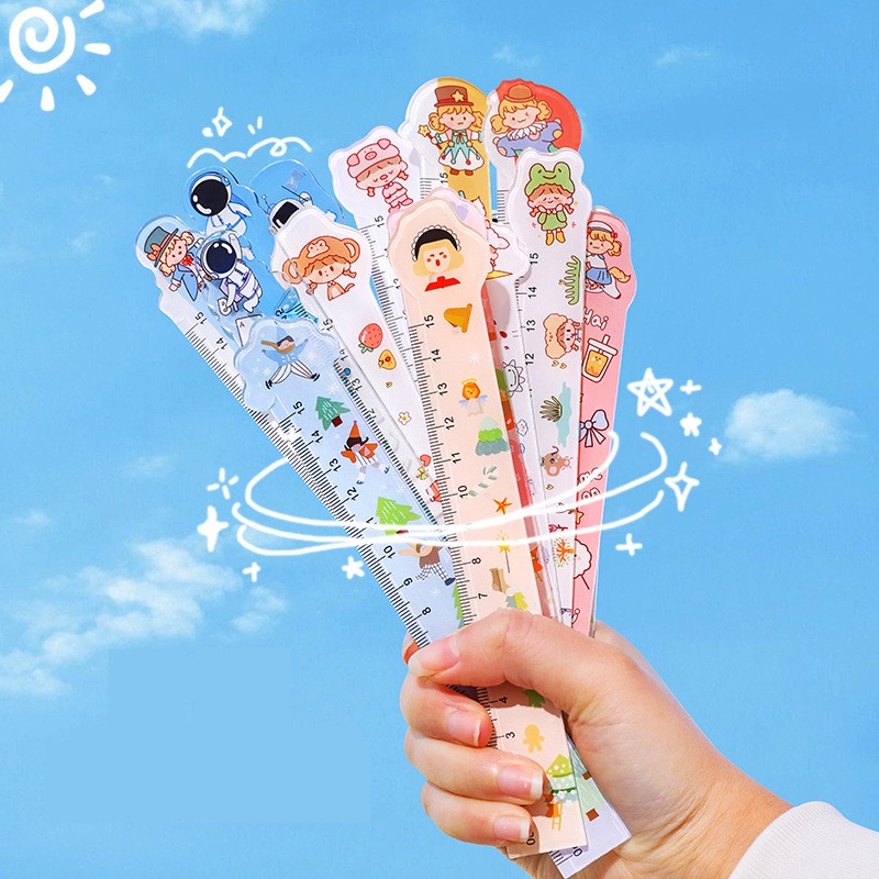 Thước Thẳng Hình Hoạt Hình Đặc Biệt 15Cm Cho Học Sinh/Văn Phòng