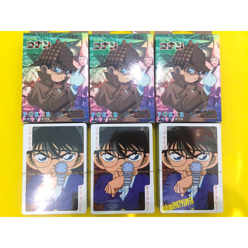 (54 lá) Bộ Thẻ bài CONAN thám tử lừng danh.Thẻ bài ma sói yugi tarot one piece luffy zoro sakura mèo nổ ma sói clow poke