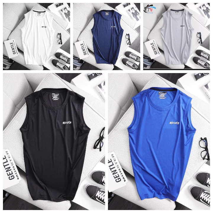 ÁO THUN LẠNH BA LỖ NAM , ÁO SÁT NÁCH CÁ TÍNH MẶC Ở NHÀ, TẬP GYM, DẠO PHỐ