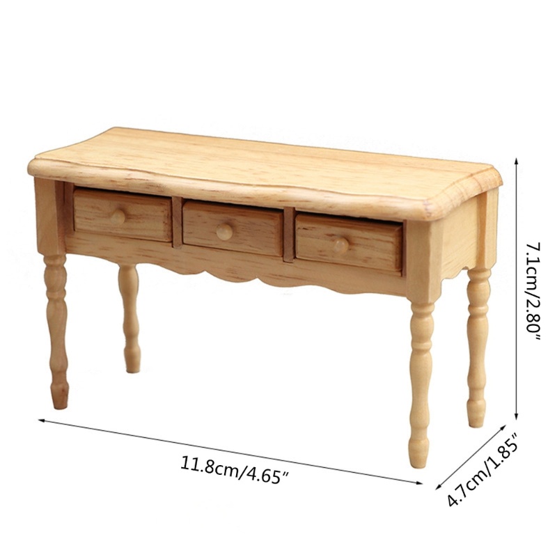 Mô Hình Bàn Đọc Sách Mini Trang Trí Nhà Búp Bê 1 / 12