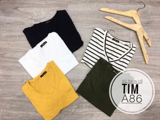 Bigsize Áo thun cổ tim A86