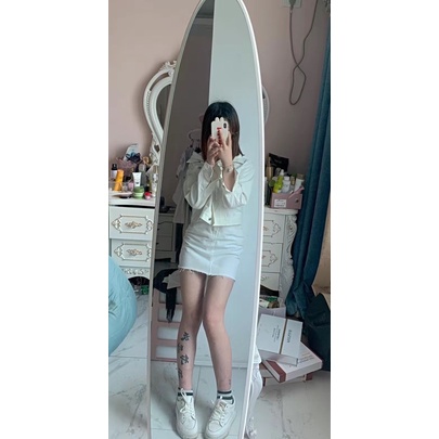 Set Áo Khoác Kaki Mũ Nỉ + Chân Váy KaKi Năng Động