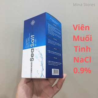 Viên Muối Tinh SEASALT NaCl 0,9%, Viên Muối Sinh Lý Tự Pha Dung Dịch Nước Muối Dễ Dàng, Súc Miệng Hàng Ngày – Lọ 50 Viên