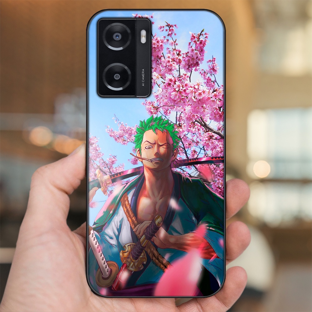 Ốp lưng Oppo A57 4G viền đen in hình Zoro One Piece