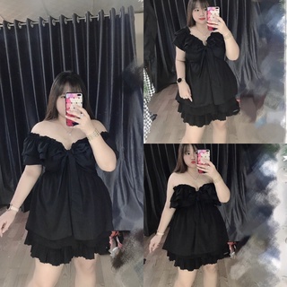 [BigSize 65-90kg]Áo trễ vai thắt dây