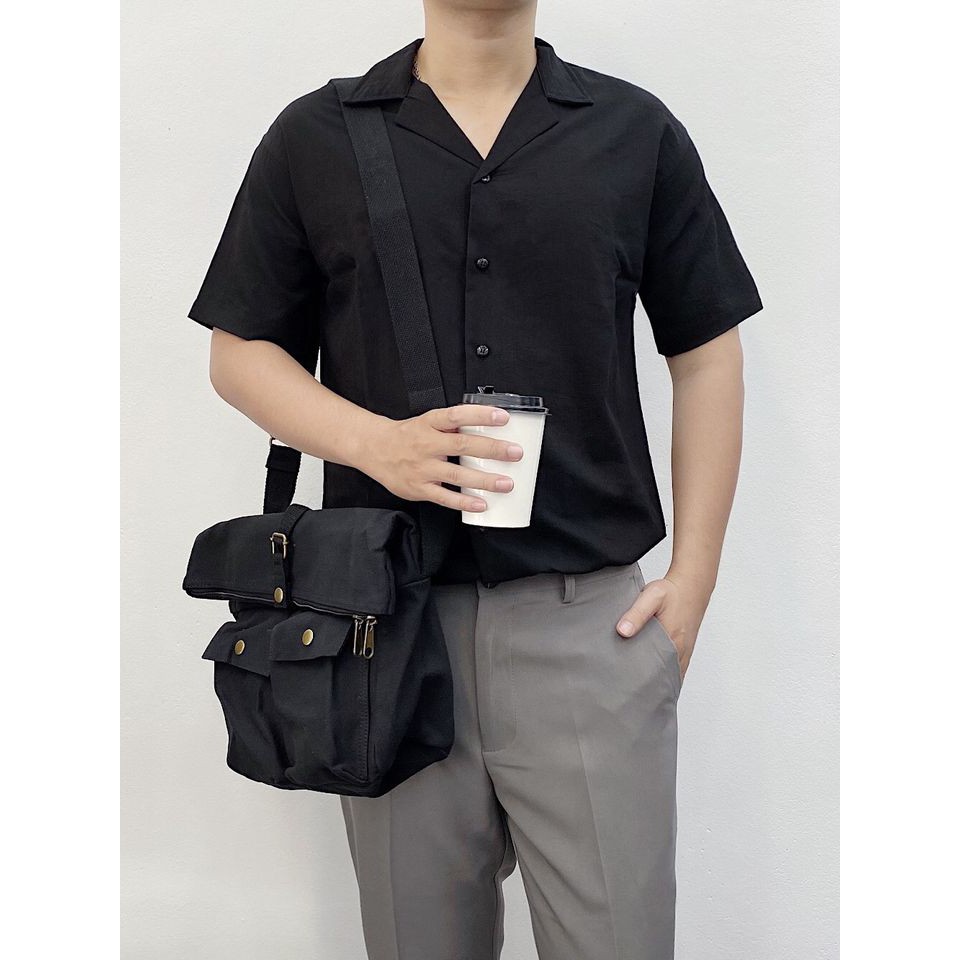 ÁO SƠ MI VẢI LANH NHẬT CỔ VEST HOT NHẤT MÙA THU 2020, [CHỈ CÓ TẠI BASIC.B] THANH LỊCH, TINH GỌN, DỄ PHỐI ĐỒ, RẤT SOÁI CA