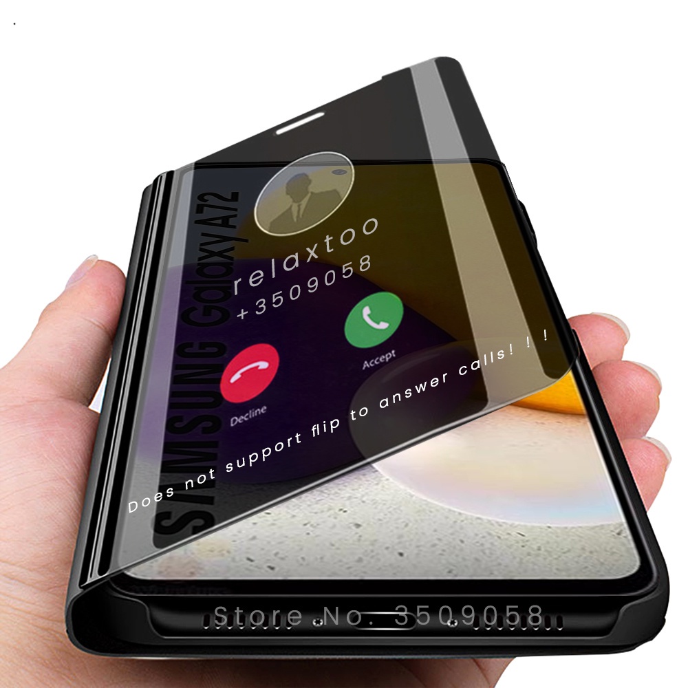 Bao da điện thoại chống sốc giá đỡ có chức năng thức ngủ thông minh cho Samsung Galaxy A72 A52 A82 A42 A02s A32 F62 M62