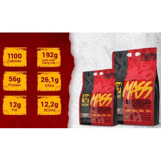 Sữa Tăng cân Mutant Mass 6 Lbs (2,27Kg)