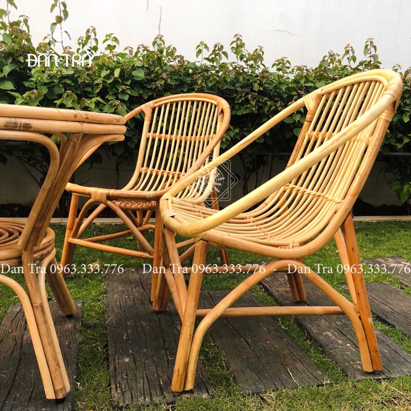 Full Bộ: 4 Ghế + 1 Bàn Đơn Giản, Bộ Bàn Ghế Mây Quán Cafe, Bộ Bàn Ghế Mây Giá Rẻ, Bàn Ghế Mây Quán, Nội Thất Mây Tre Đan