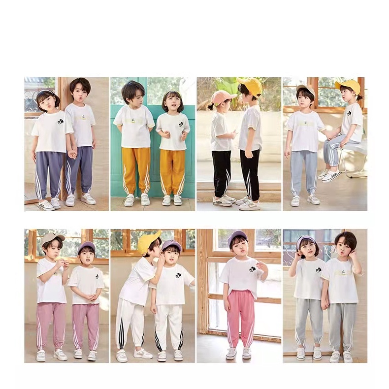 Quần Dài Thể Thao Vải Cotton Lụa Mát ống Rộng Thoáng Khí Chống Muỗi Cho Bé