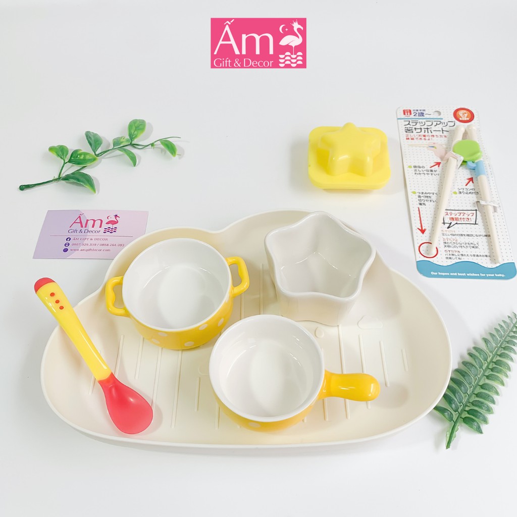 Bát Ăn Dặm Cho Bé Kiểu Nhật - Bộ Dụng Cụ Ăn Dặm Baby Led Weaning Cho Độ Tuổi Từ 6 Tháng