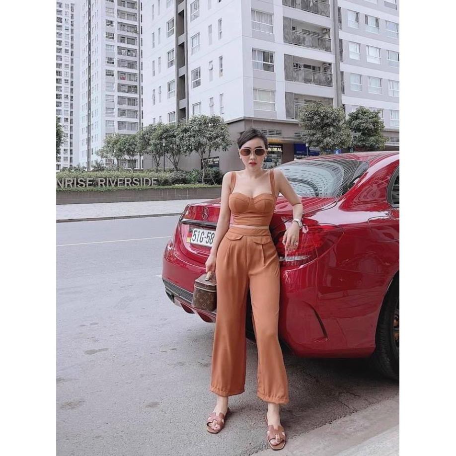 Set Cúp Ngực Quần Ống Suông Cao Cấp - Set Bộ Nữ Hot | BigBuy360 - bigbuy360.vn