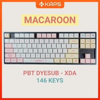 Keycap Macaroon PBT profile XDA in dyesub 146 nút cho bàn phím cơ layout 108/104/98/87/84/75/68/64/61