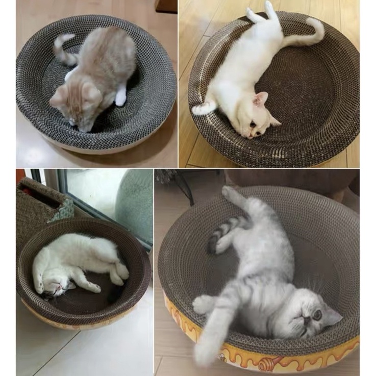 Ổ nằm kết hợp bàn cào móng cho mèo tặng kèm gói cỏ