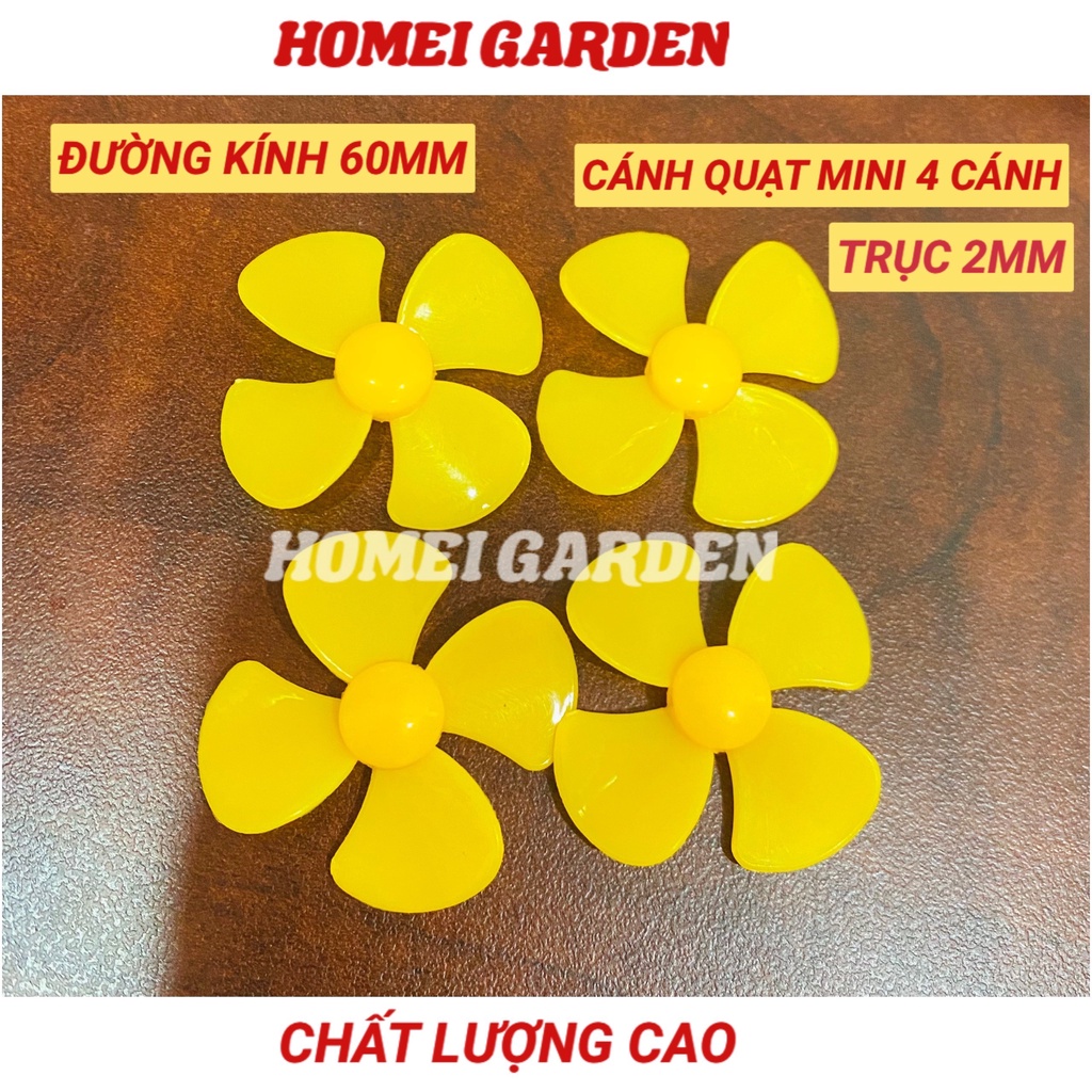 4 cánh quạt mini 4 cánh 60mm trục 2mm chất lượng cao mới 100% - HM0039