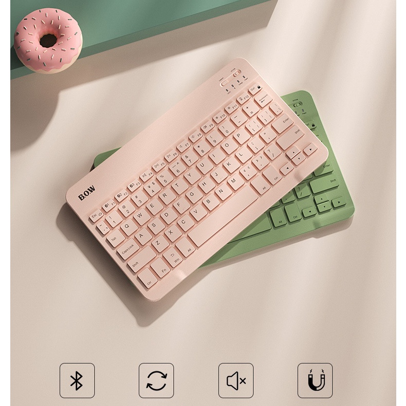 Bàn Phím Bluetooth Không Dây Đa Năng Cho M.c Windows / Điện Thoại / Máy Tính Bảng / Laptop
