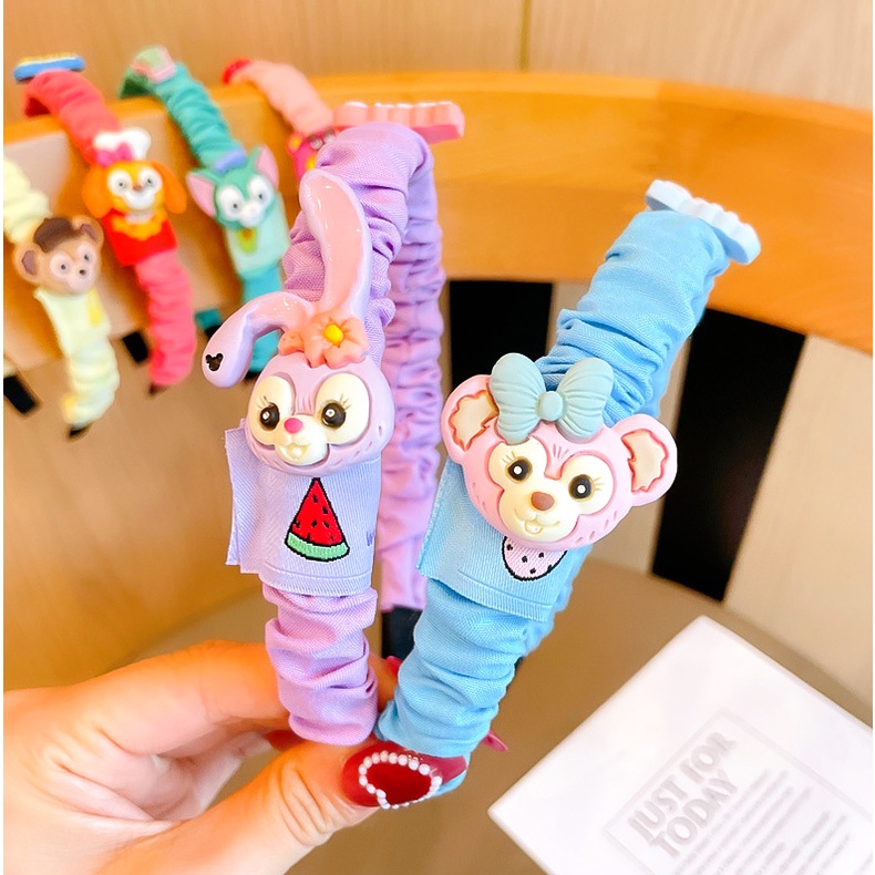 Bờm tóc cho bé bọc vải nhiều màu sắc hình thú dễ thương BT21