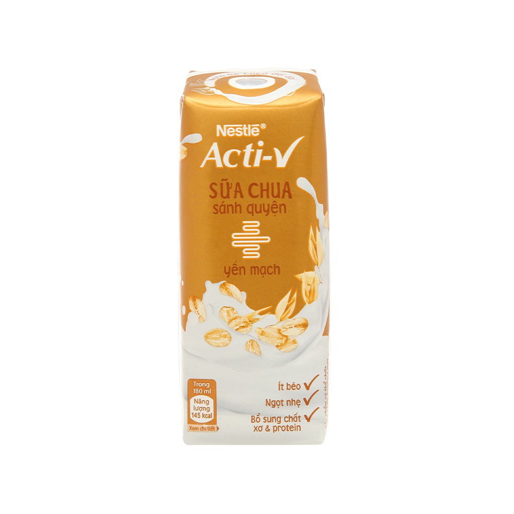 (nhiều vị) Sữa chua diêm mạch và chà là Nestlé Acti-V hộp 180ml