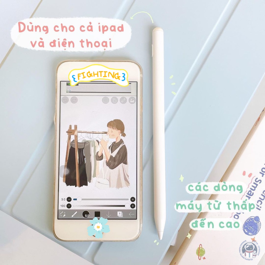 [Mới 2022] Bút Cảm Ứng Anh Phi Pencil Gen 1 Dùng Cho Điện Thoại Màn Hình Cảm Ứng