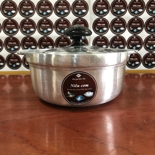 Thố gang nắp kính 1 lít hấp nghêu