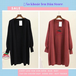 Áo khoác len nữ 💥𝑭𝑹𝑬𝑬𝑺𝑯𝑰𝑷💥 Áo khoác cardigan dáng dài tay bo chuẩn đẹp (có clip)
