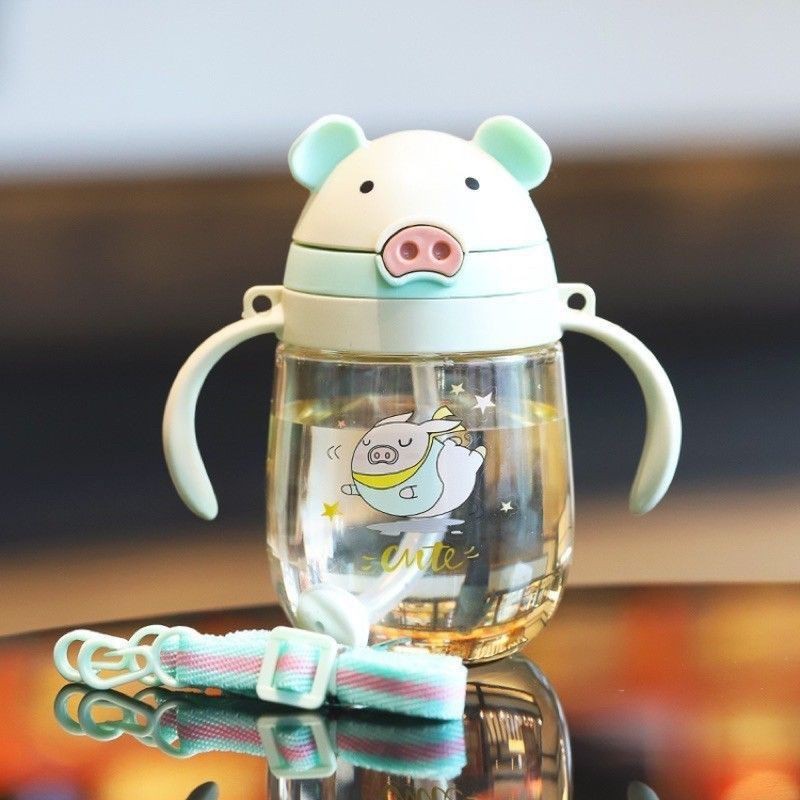 Bình Tập Uống Nước 350ML Có Dây Đeo Tiện Dụng Cho Bé / MÃ HEO