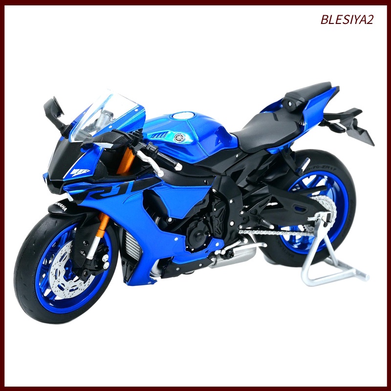 Blue 1/18 Motorcycle Bike Model Yamaha YZF-R1 Motorbike Gift w/ Display Box