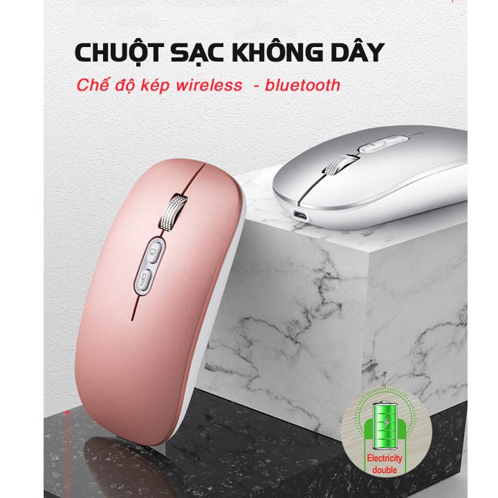 Chuột không dây wireless bluetooth M103 tự sạc cho laptop macbook ipad