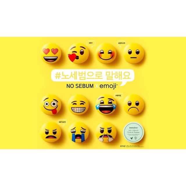 Phấn bột kiềm dầu Innisfree x Emoji No-Sebum Mineral Powder