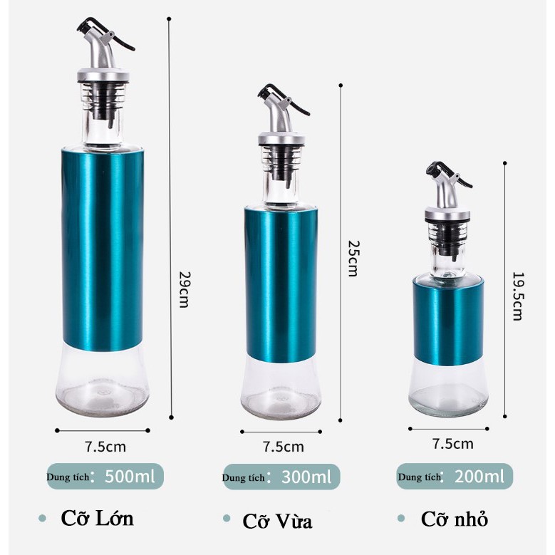 Chai Đựng Dầu/ Nước Mắm/ Xì Dầu Thủy Tinh Chống Rò Rỉ Chai Gia Vị Đồ Dùng Nhà Bếp CDD01