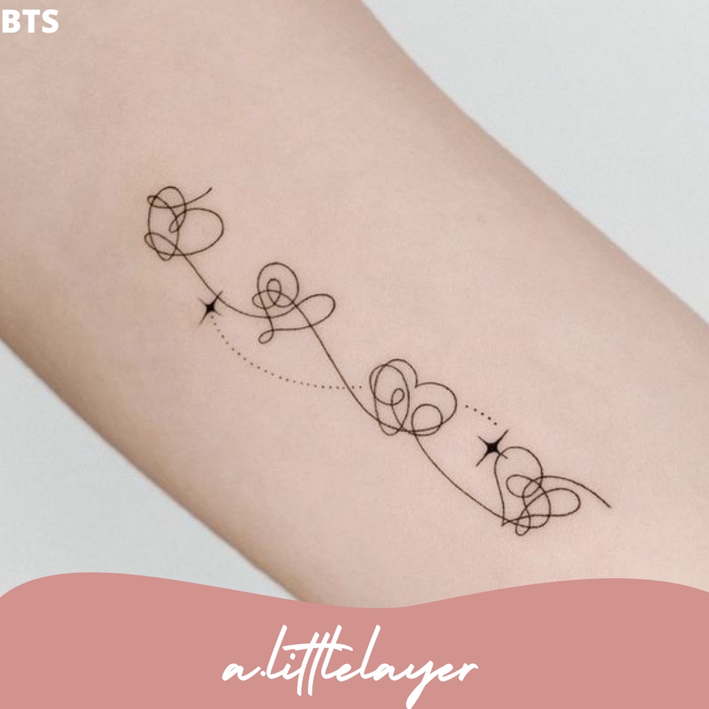 Hình Xăm Dán Tạm Thời Phong Cách BTS TATO ARMY | Lớp A.littlelayer