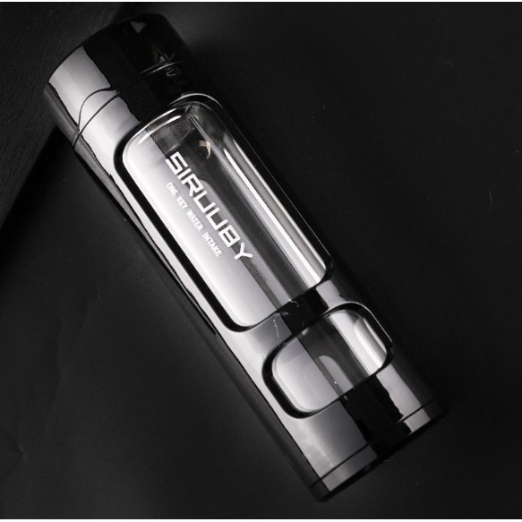 Bình nước thủy tinh 2 lớp chống vỡ 420ml có ngăn lọc trà inox | BigBuy360 - bigbuy360.vn