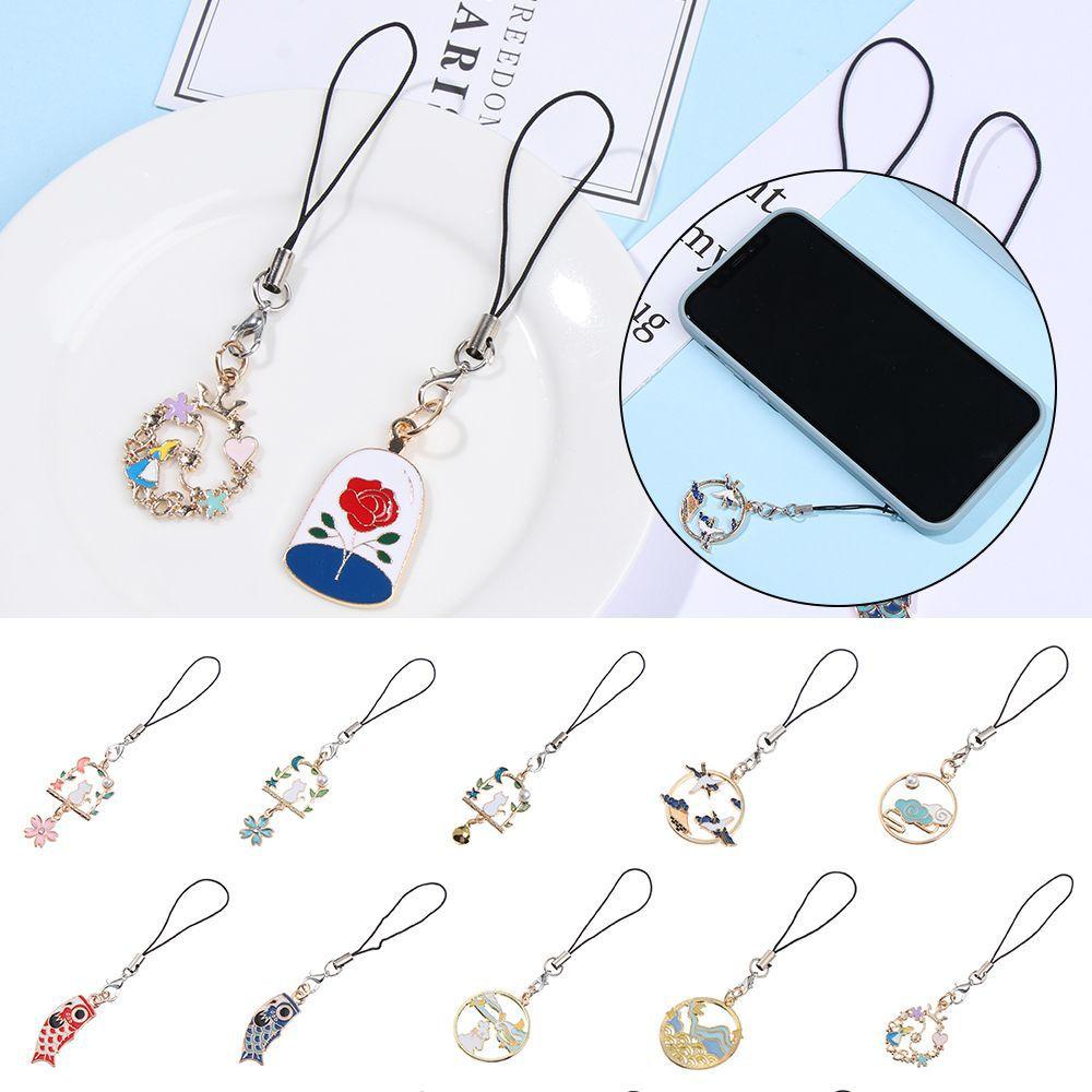 Móc Điện Thoại Hình Giỏ Hoa / Mèo Dễ Thương