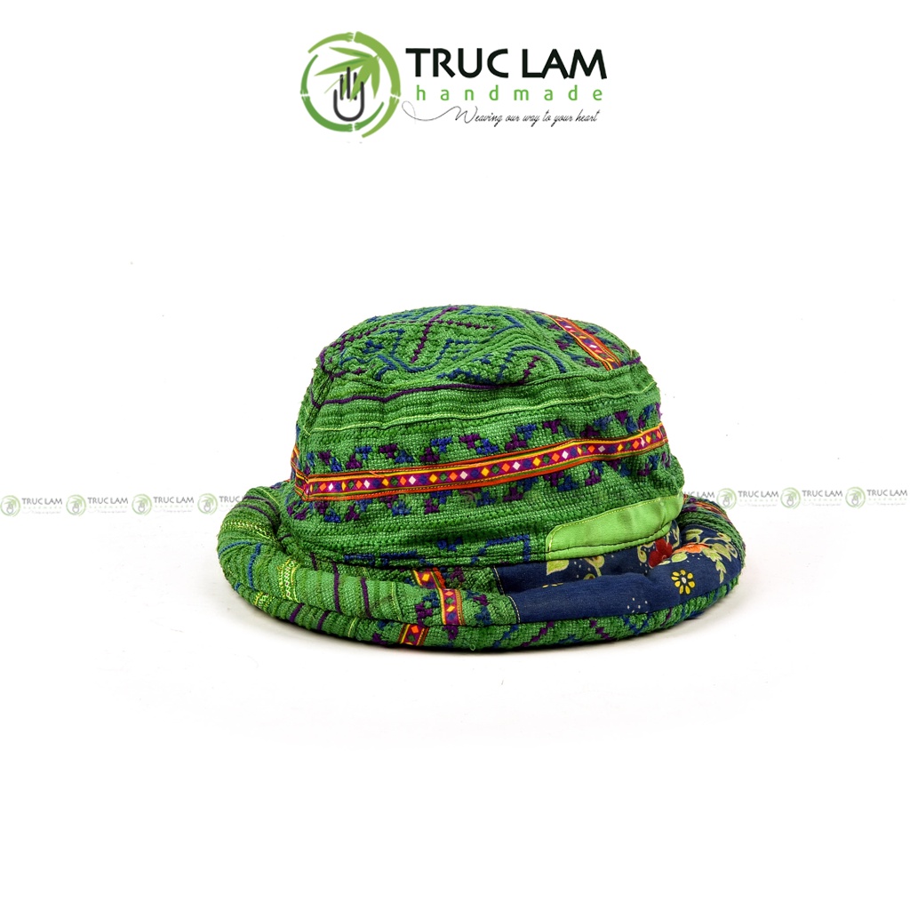 Mũ Thổ Cẩm Họa Tiết Thêu Tay Nhiều Màu Sắc - Trúc Lâm Handmade