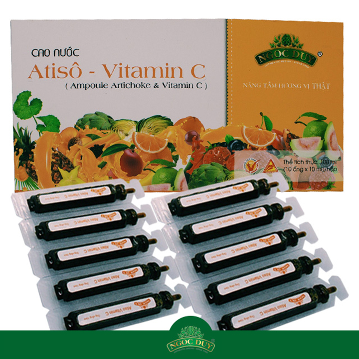 Cao Nước Atiso Vitamin C Ngọc Duy Hộp 10 ống Actiso đặc sản Đà Lạt