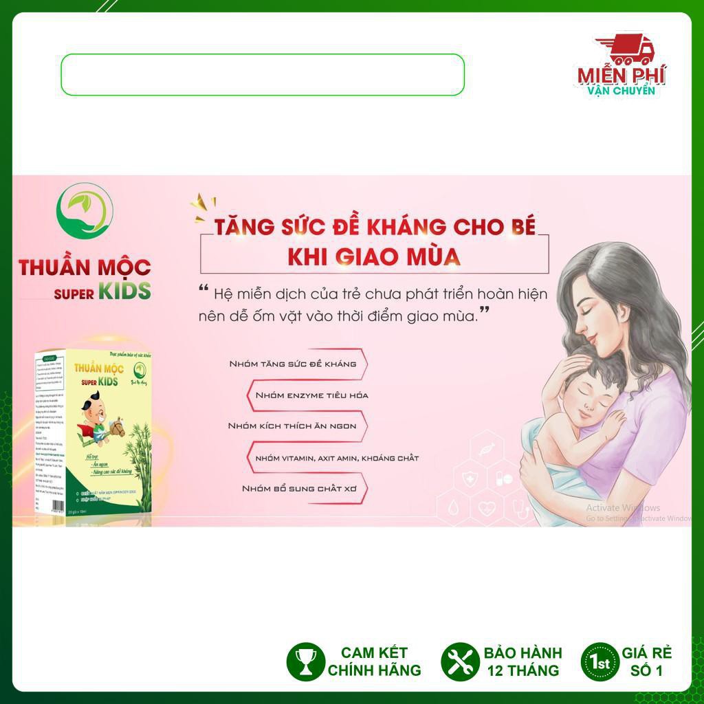 [Freeship] Thuần Mộc SUPER KIDS - Thanh Mộc Hương ăn ngon, ngủ ngon