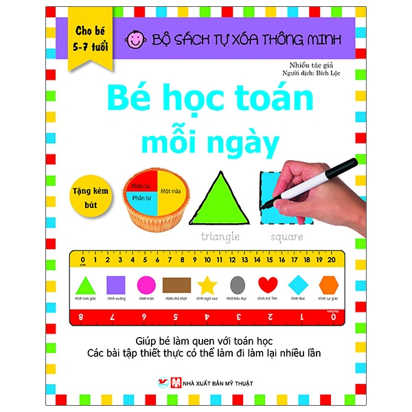 Sách Bộ Sách Tự Xóa Thông Minh - Bé Học Toán Mỗi Ngày (5 -7 Tuổi)