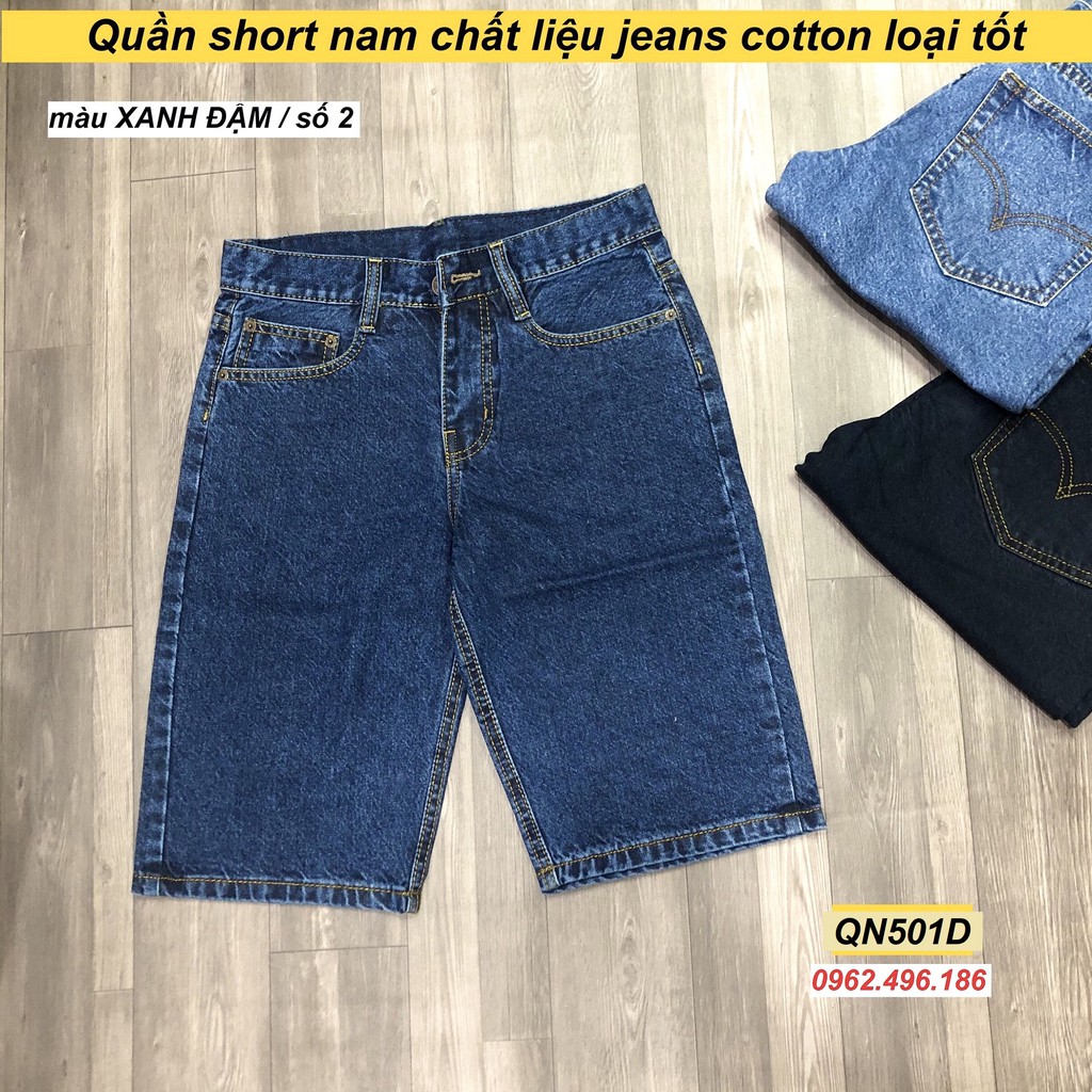 [Video hình thật] Quần short jean nam ống suông trung niên QN501D