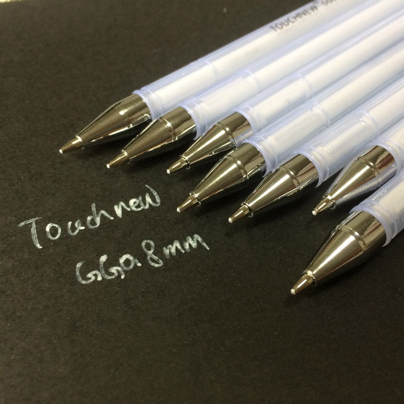 Bút gel ngòi 0.8mm mực trắng dùng phác thảo và đánh dấu nổi bật tiện dụng