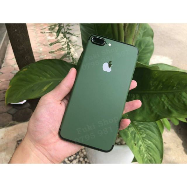 Tấm dán Skin Full Viền Màu Xanh Rêu Cho 5 6 7 8 6plus 7plus 8plus X XS XR XSMAX 11 PRO MAX 12 PRO MAX