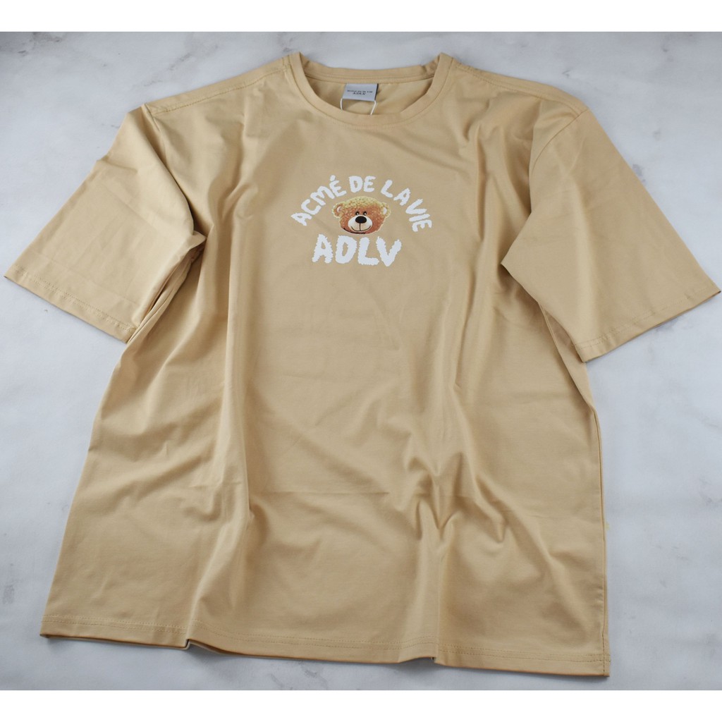 Áo thun tay lỡ phông Unisex nam nữ cotton in hình con gấu form rộng | BigBuy360 - bigbuy360.vn