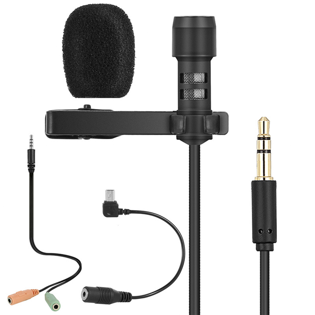 PI  Yanmai Lavalier Lapel Microphone Clip-on Omnidirectional Mic Condenser Microphone Audio Recorder Youtube/Interview/Podcast/Recording/Video Conference for  Smartphones PC Cameras