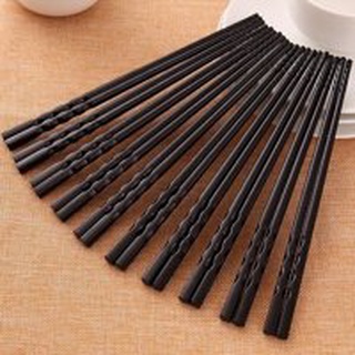 Bộ lô 10 đôi đũa nhựa đen cao cấp