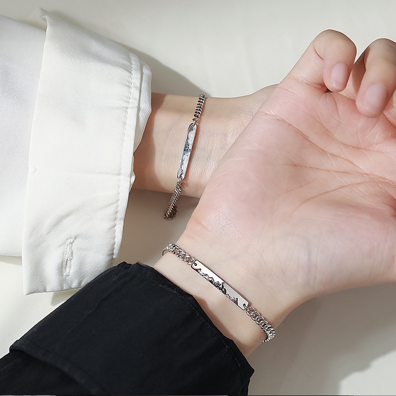 YeYi Wushan Canghai Vòng Tay Cặp Đôi Cảm Giác Cao Chạm Khắc Nhân Vật Thời Trang Cho Nam Nữ