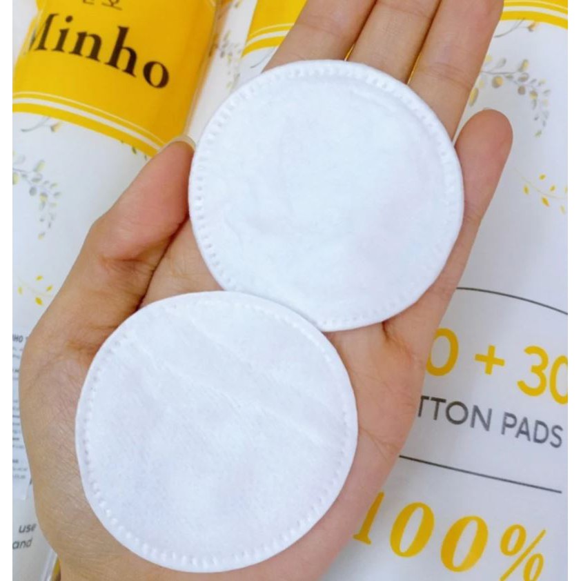 [150 Miếng] Bông Tẩy Trang Cotton Siêu Mềm Minho Cotton Pads